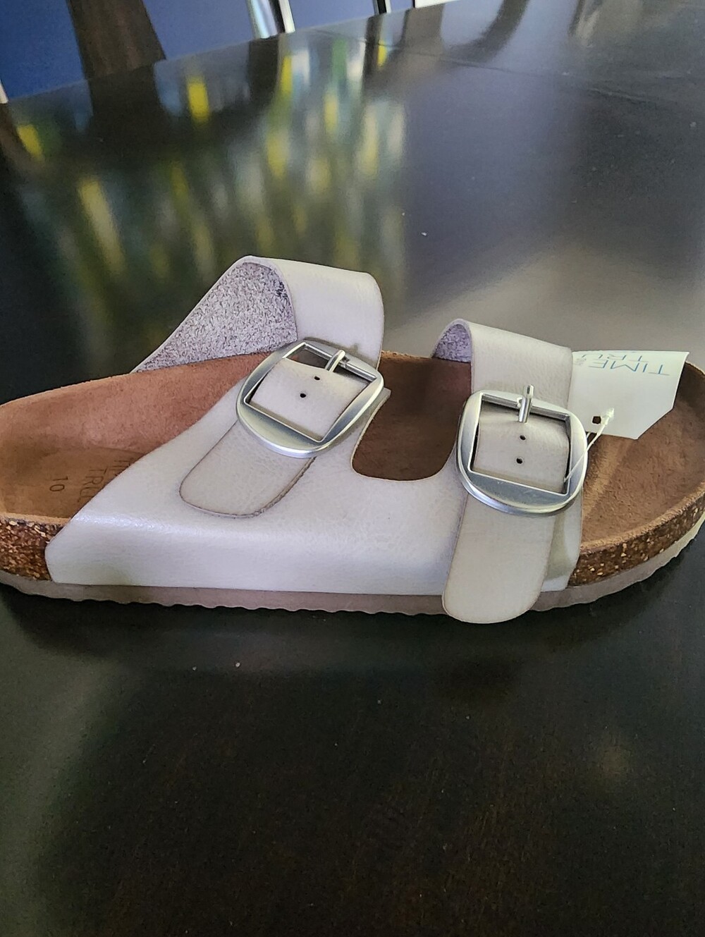 Time And Tru Women's Grey Slide Sandals, Sz 10 NWT